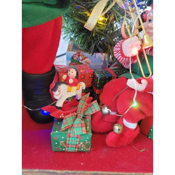Holiday Creations 1993 Santa Claus tree animated elf kid Xmas present - Picture 4 of 16